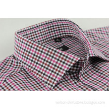 Contrast Color Slim Fit Red Checked Men Shirt